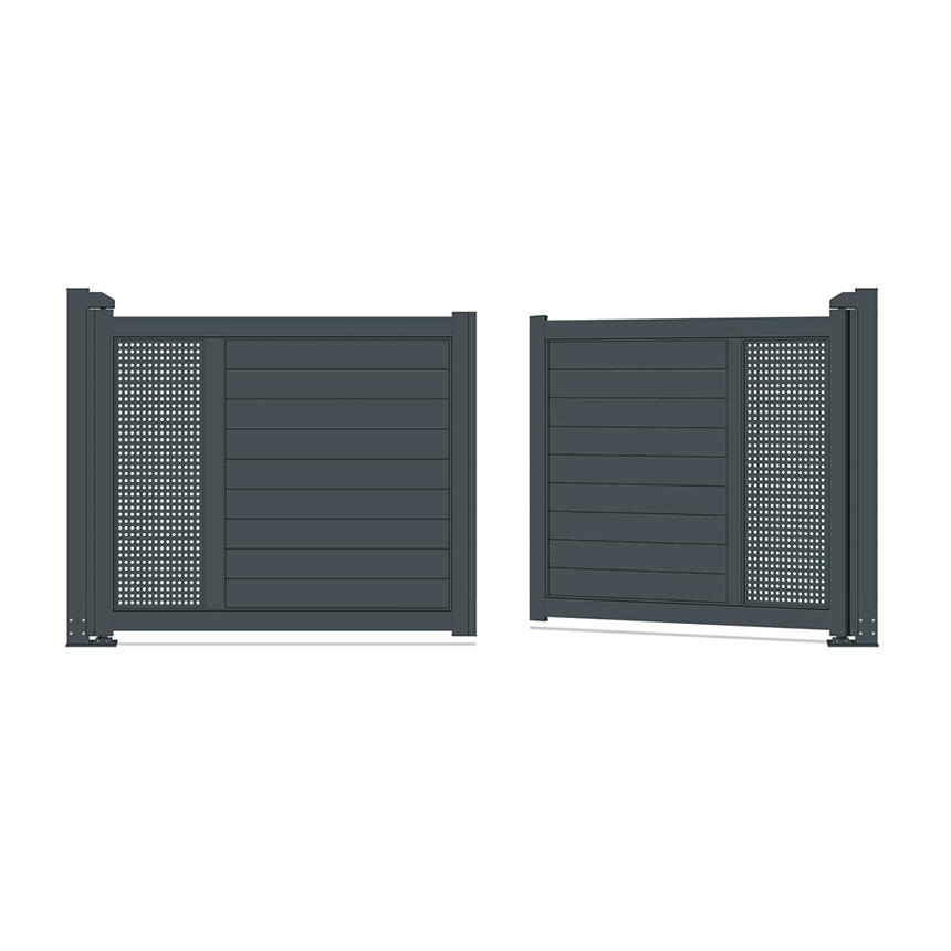 Ace Factory Customized Aluminum Horizontal Louver Auto Gate Sliding for Villa