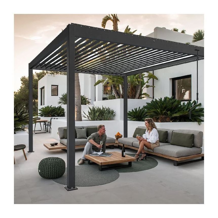 aluminum louvered roof pergola kits for outdoor garden