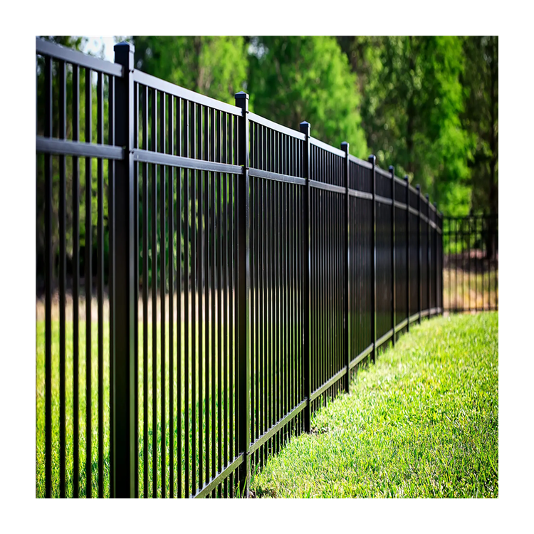 Ace Aluminum Fence Black Horizontal Aluminum Louver Garden Metal Fence Slats Panels Post Aluminum Fences And Gates For Houses