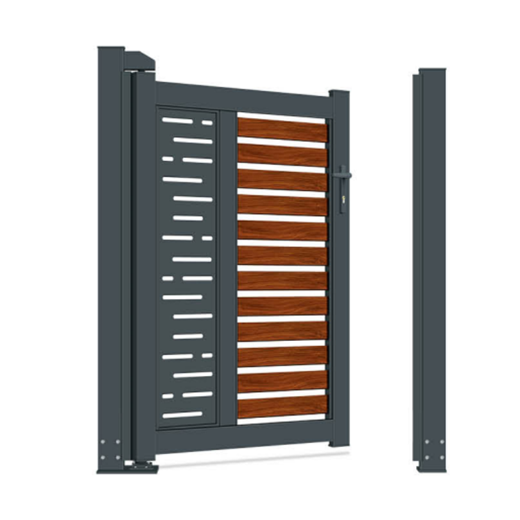 Ace Hot Sale Aluminum Slat Fence System Modern Aluminum Louver Gate Design Retractable Sliding Louver Gate Fencing