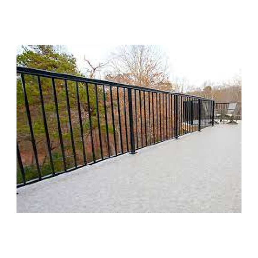 small aluminum white picket fencing railing use in garden