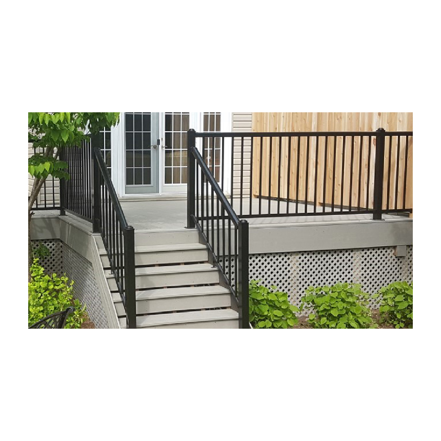 modern side mount aluminum cast picket railing for balcony