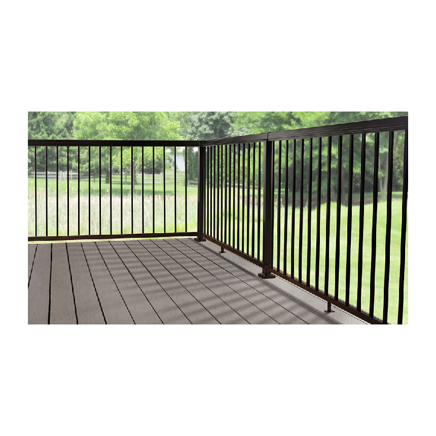 modern side mount aluminum cast picket railing for balcony