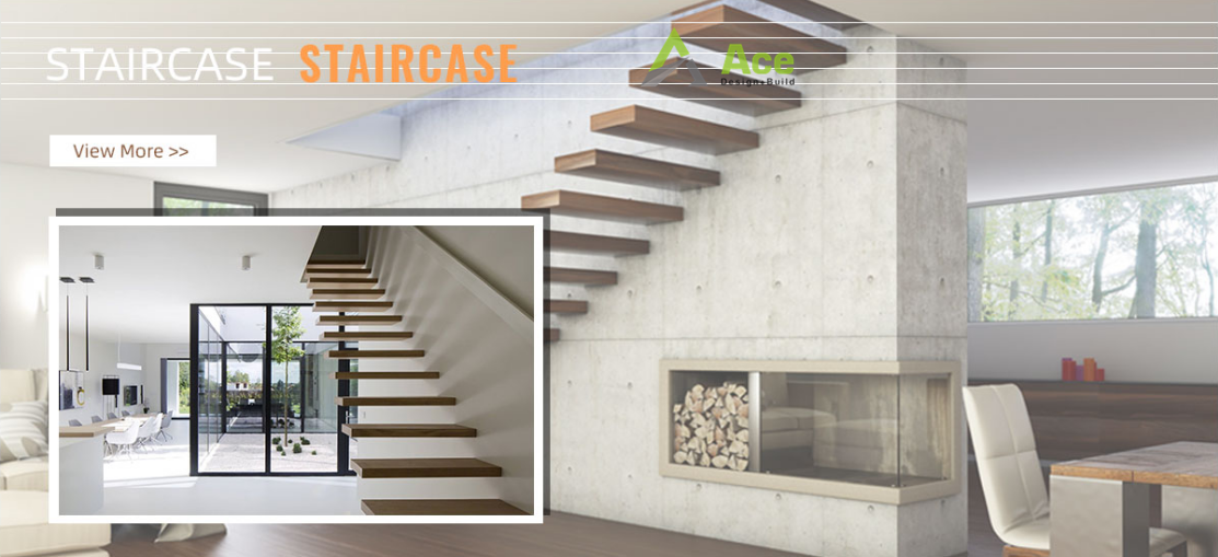 indoor light home stairs with floating design and glass railing