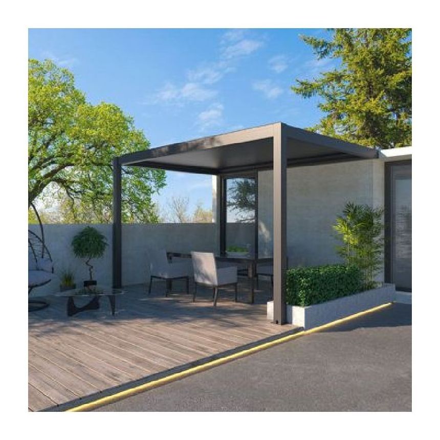 Automatic Patio Gazebo Aluminium Backyard Pergola Motorized Pergola Opening Louvred Roof for Sunshade