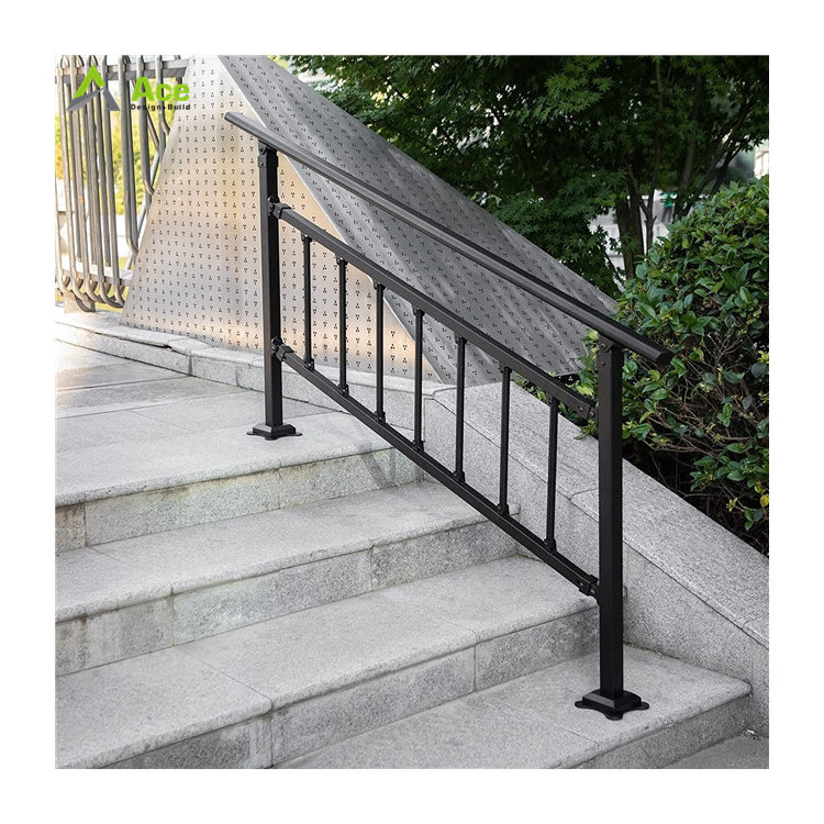 Ace Aluminum Railing System Factory Custom Making Aluminum Railing Balustrade For Porch Stairs Deck