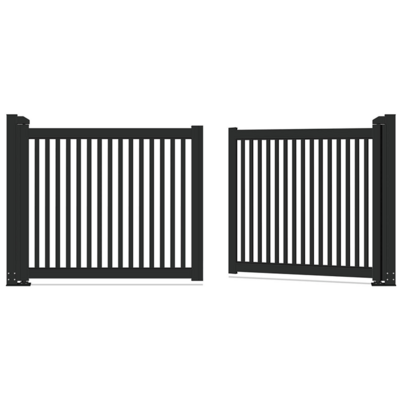 Ace Aluminum Gate Aluminum Garden Fences And Gates Hinges Driveway Automatic Gate Opener Double Swing Door Operator