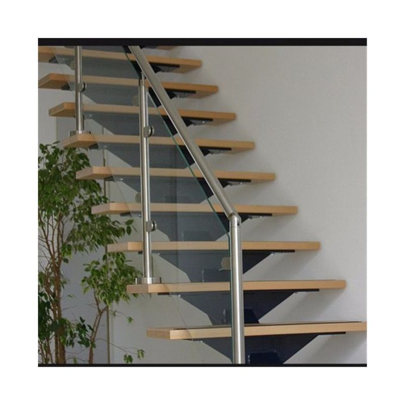 Metal Staircase Fabricated Steel Escalier Wood Treads Stair