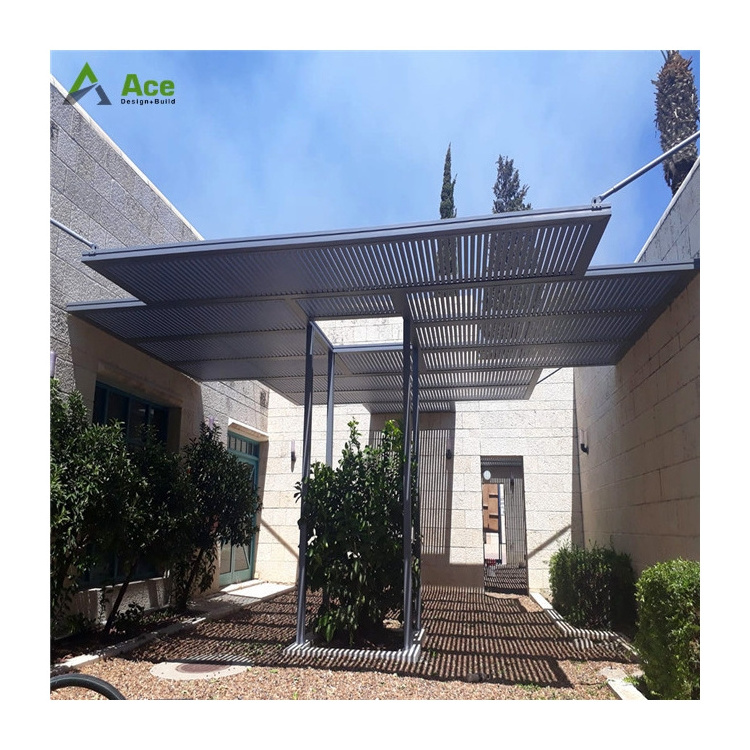 Ace Pergola Aluminium Outdoor Carport Structure Solar System Carport Pergola Kit Louvered Aluminum Pergola Parts