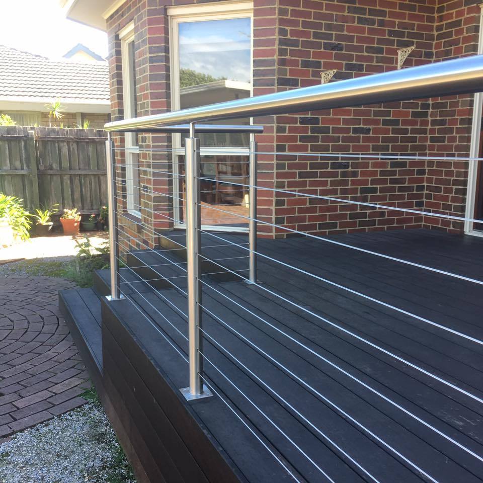 Modern Indoor / Outdoor Stainless Steel Cable Railing / Wire Balustrade for Stairs