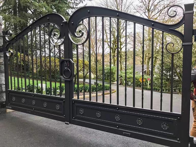 House Decoration Wrought Iron Main Gates Designs Simple Gate  Driveway Outdoor Main Gate Design