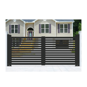 Ace Modern Security Garden Exterior Door Metal Aluminium Louver Sliding Fence Panels and Driveway Gate