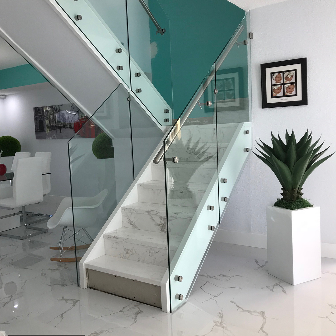 ACE Balustrades Handrails Stair Side Mount Standoff Railing Glass Railings For House Stairs Indoor