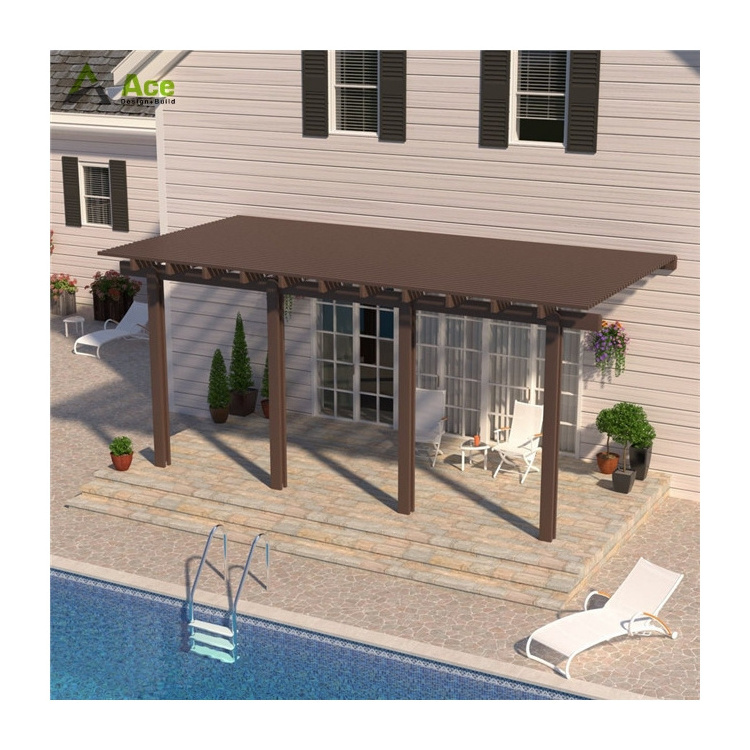 Ace Pergola Aluminium Outdoor Carport Structure Solar System Carport Pergola Kit Louvered Aluminum Pergola Parts