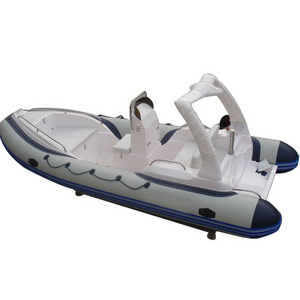 high sales inflatable fiberglass boats with soft seat CE RIB-580 for hot sale