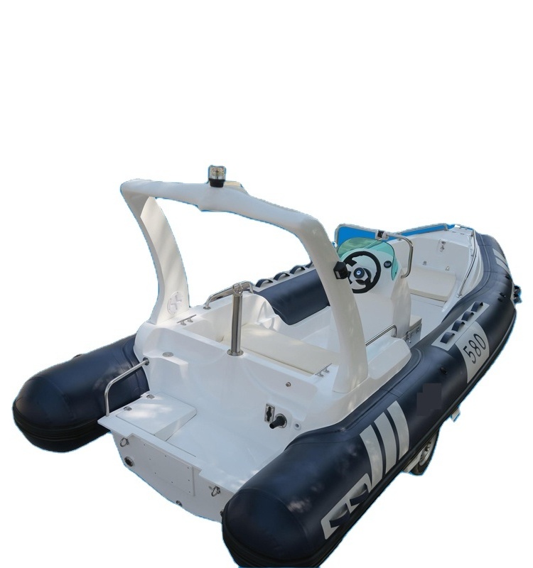 high sales inflatable fiberglass boats with soft seat CE RIB-580 for hot sale