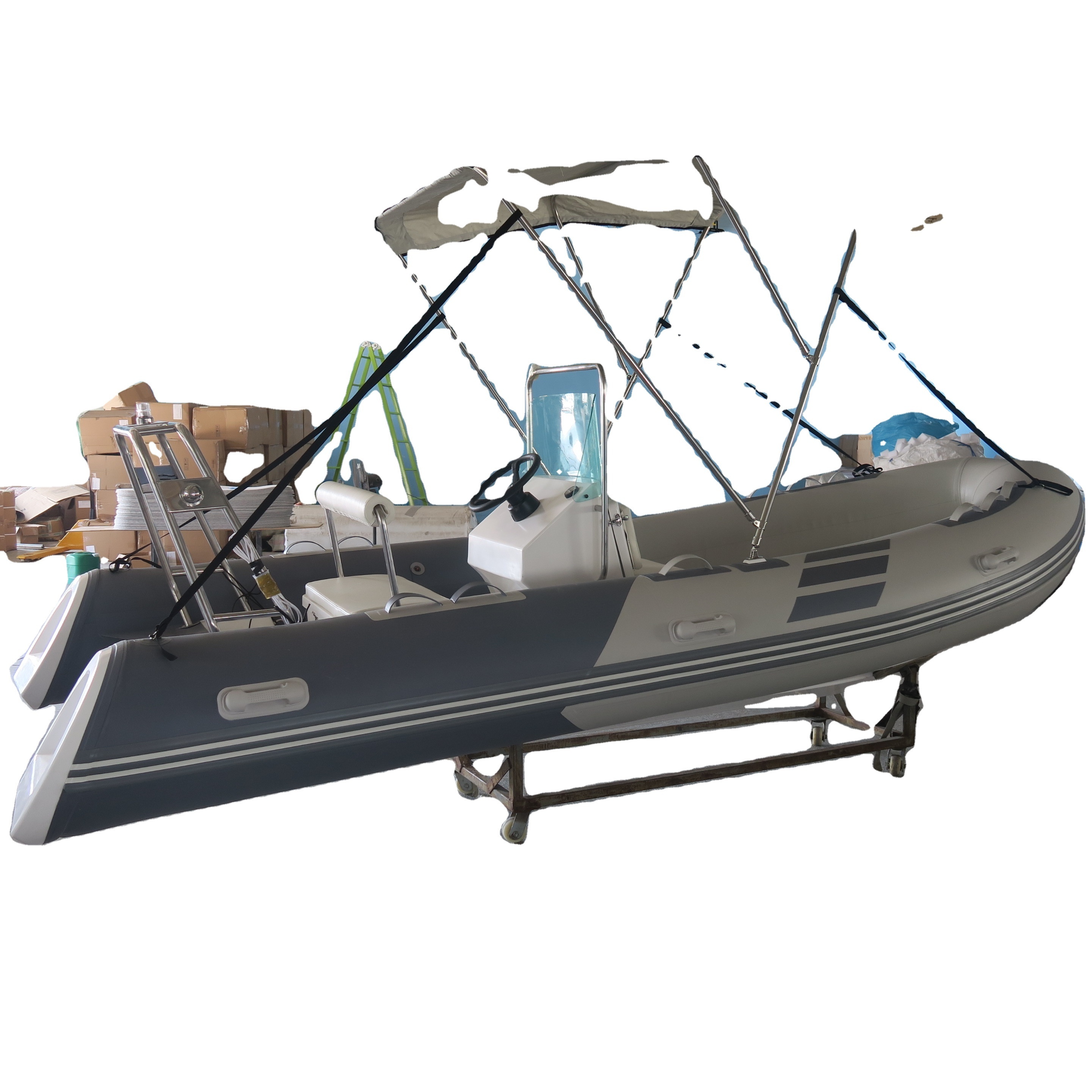 high sales inflatable fiberglass boats with soft seat CE RIB-580 for hot sale