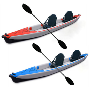 China Fishing Modular Sea Kayak 2 Person Factory Customized Drop Stitch Inflatable Kayak With Drain Hole