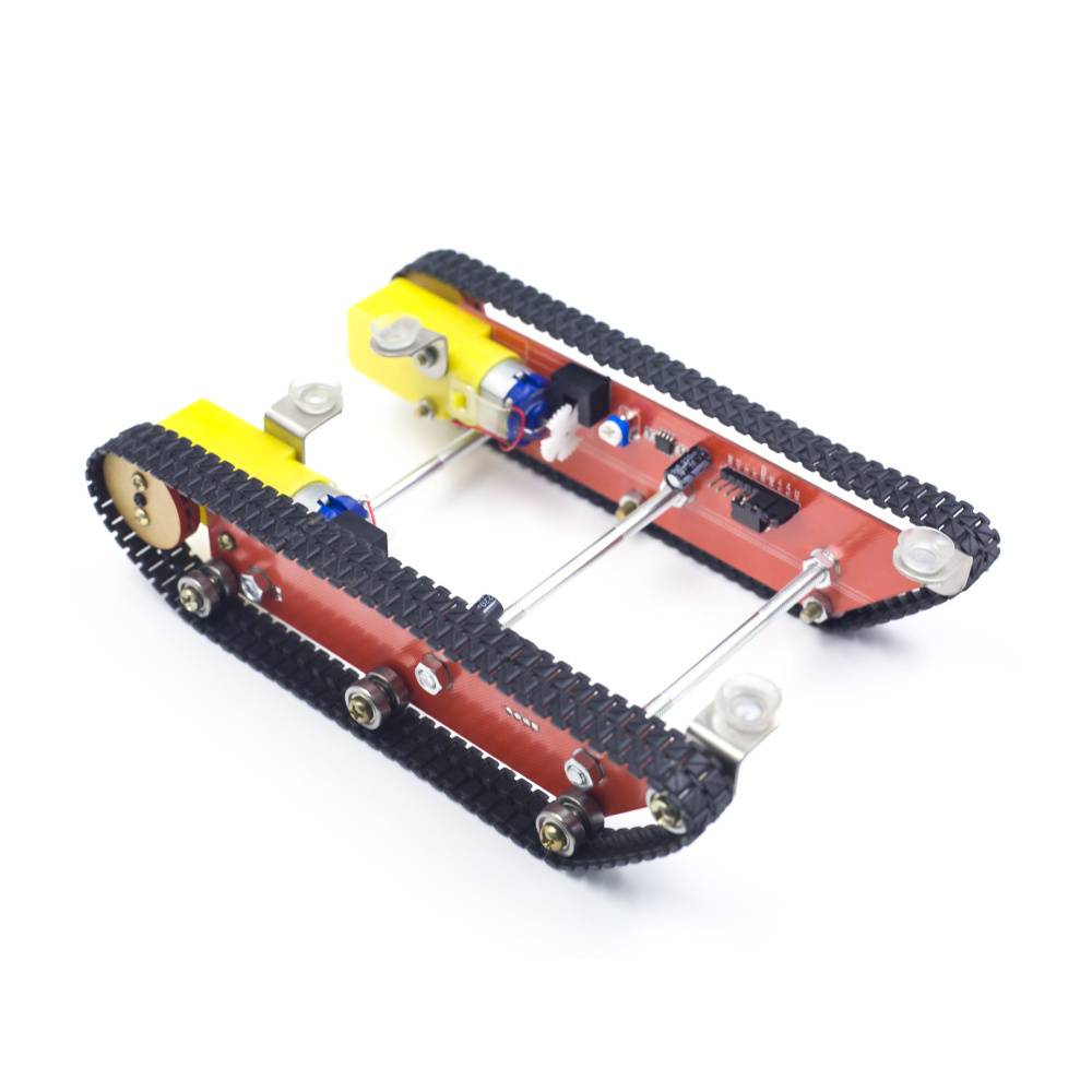 Tank Robot Smart Car Chassis + Acrylic Plate Track Integrated 2 Motors