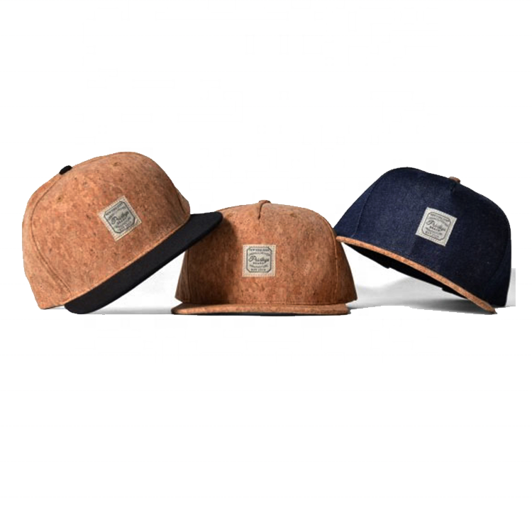 New design wood brim snapback cap Wholesale Snapback Baseball Cap Adjustable Hats 100% Cork Wood