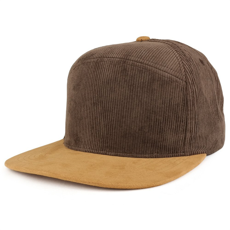 Custom Corduroy Blank Snapback Cap Wholesale Suede Two Tone Snapback Hats