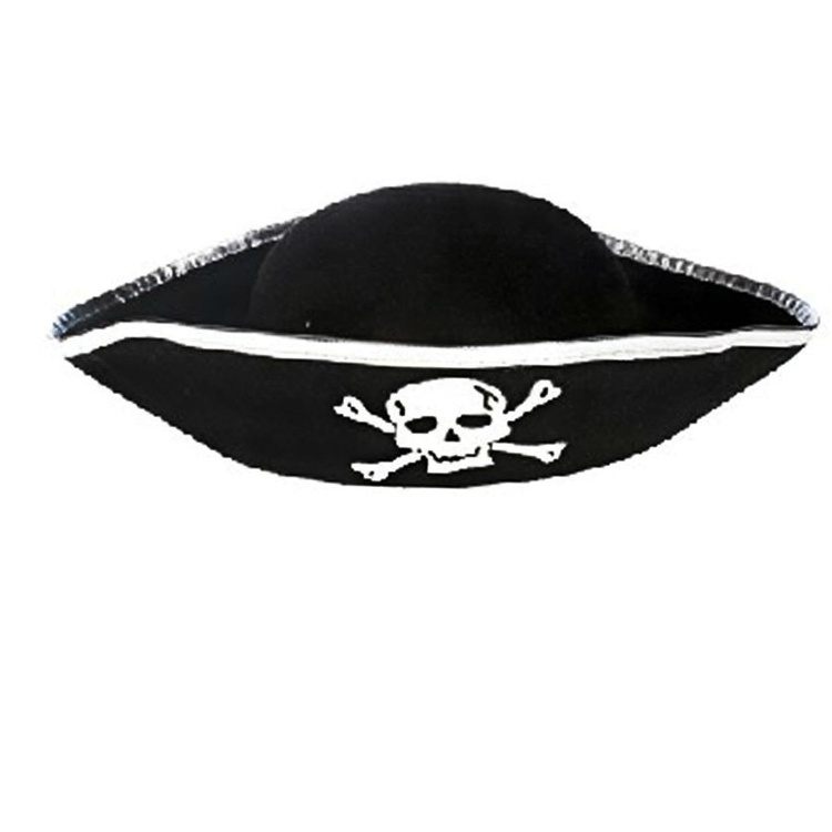 cheap promotion Halloween Skull Party Hat Polyester Material Printed Skeleton Hats Fabric captain morgan pirate hats guangzhou