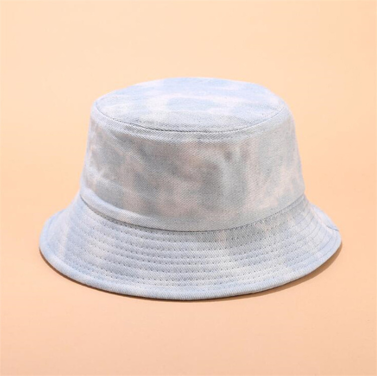 2023 European American Retro Denim Embroidery Jeans Bucket Hat  Jean Men Women panama fashion Bucket Hat