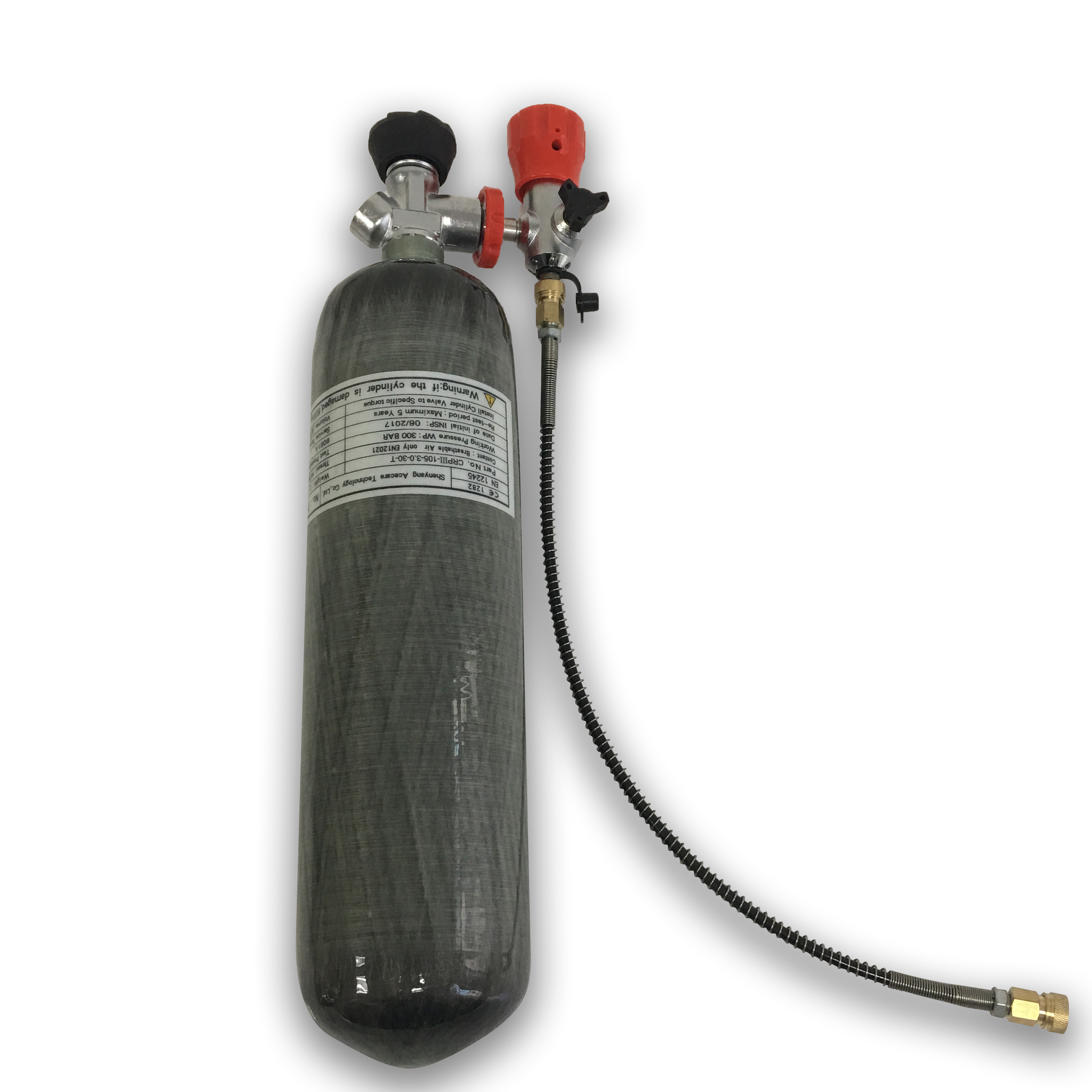 Acecare 4500psi 3L CE Compressed Air Carbon Fiber PCP Tank with Filling Station and Valve