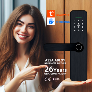 China Factory Home Security Electric Digital Fingerprint Smart Door Lock Online System For Wood Door