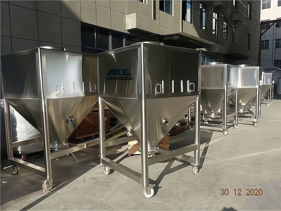 Stainless Steel Ibc With 200L 500 600L 1000L 1200L 2000L Gallon Heating Barrel Container Fluid Cleaning Empty For Powder