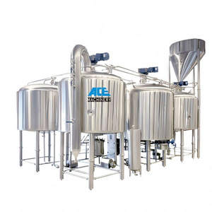 3500L 30Bbl Mirror Steam Heated 4-Vessel Brewhouse Plc Automatic Beer Brewing System For Sale Microbrewery Beee Equipment