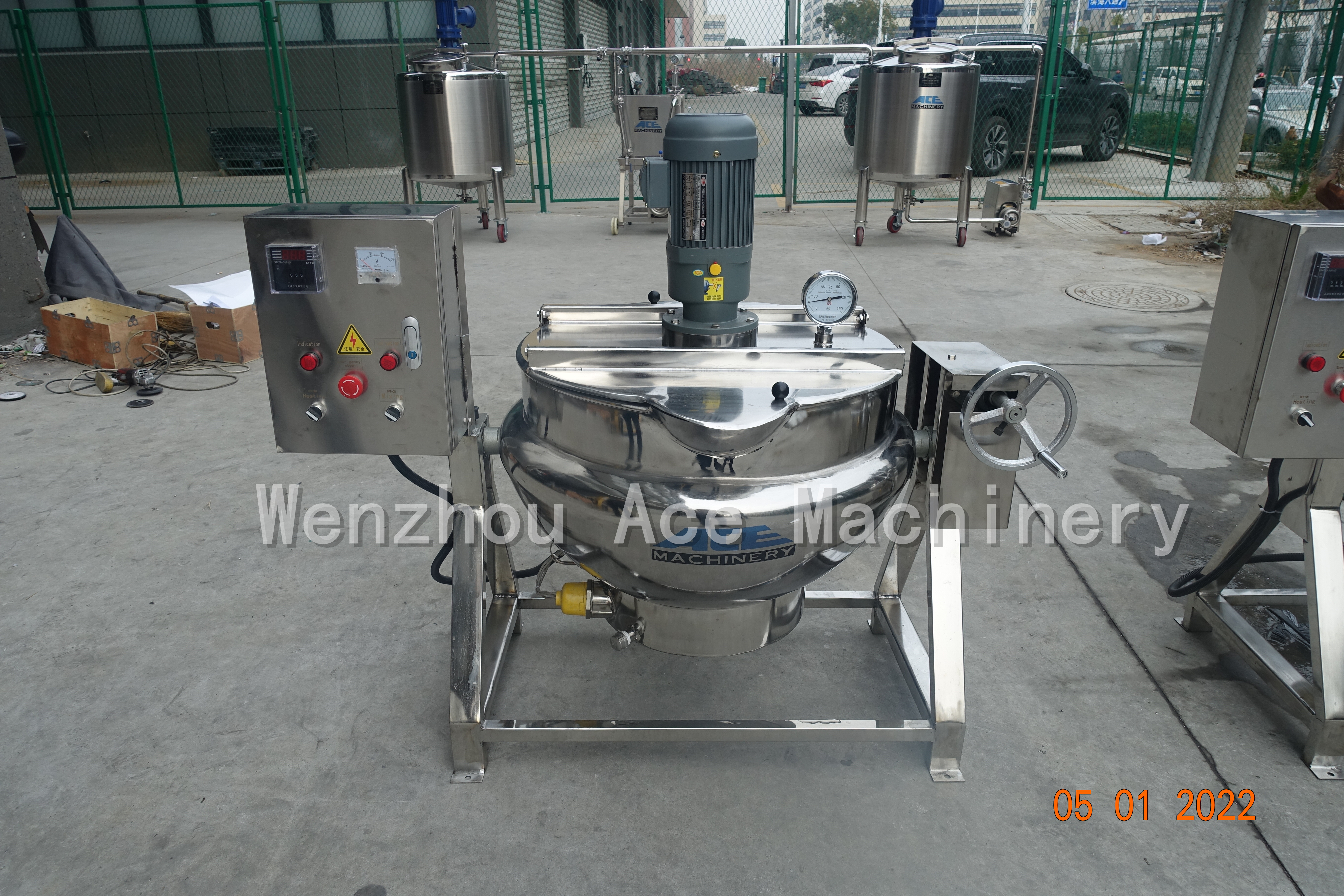 Multi Explosion Proof Pressure Jacketed Kettle Licorice Candy Boiling Tank Cane Sugar Making Machine Syrup Stir Fry Cooker