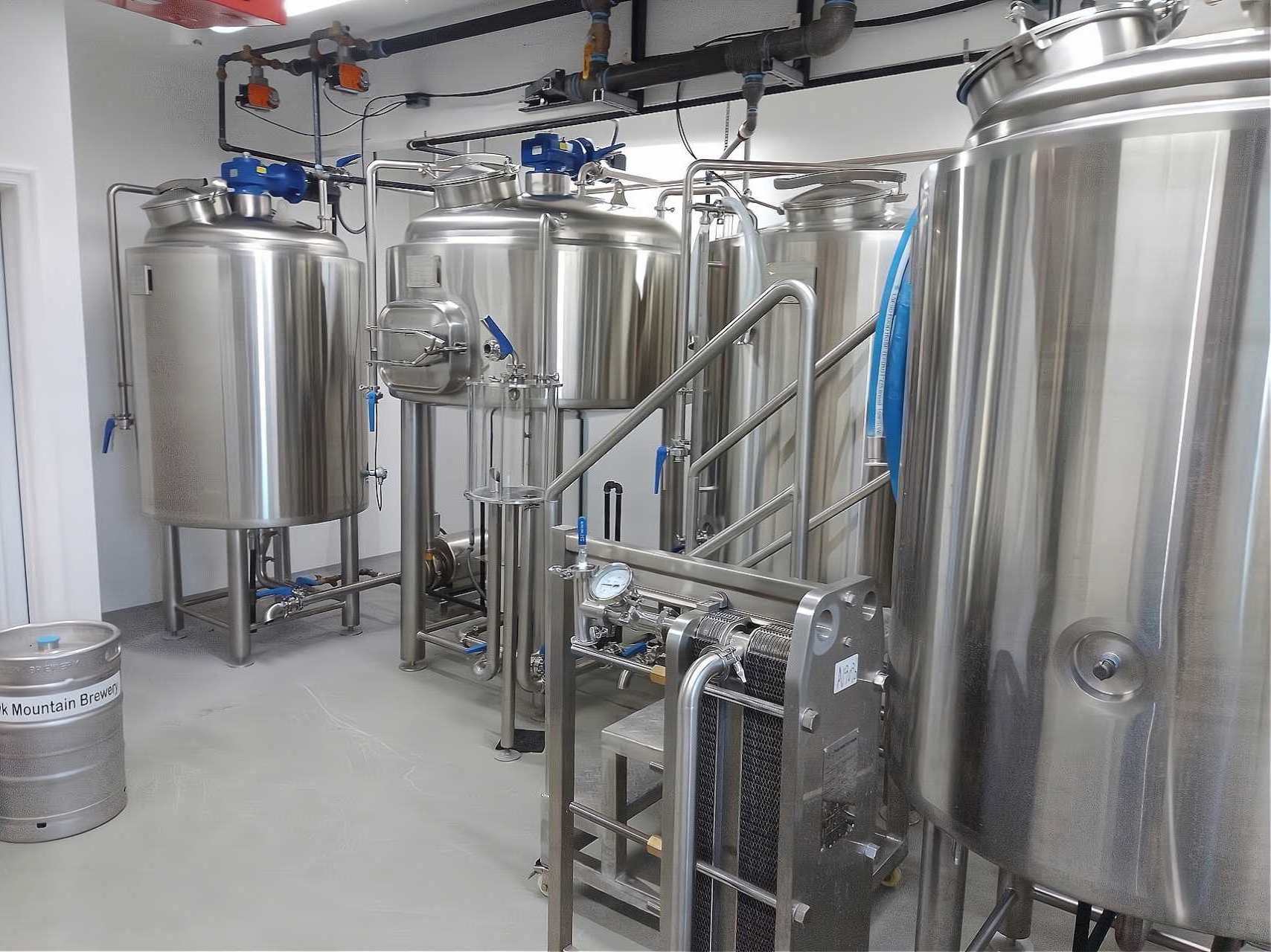 Automation 500L Beer Processing Small Brewery Equipment Brew House