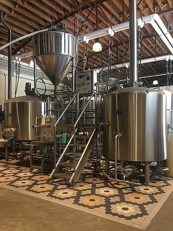 3500L 30Bbl Mirror Steam Heated 4-Vessel Brewhouse Plc Automatic Beer Brewing System For Sale Microbrewery Beee Equipment