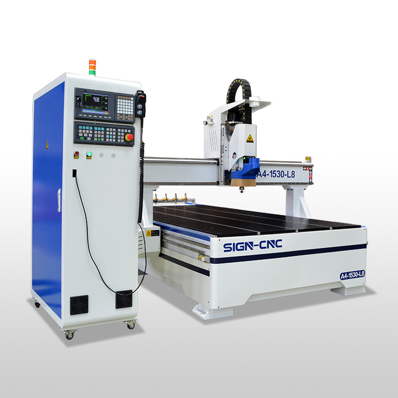 3 Axis 1530 ATC Wood CNC Router A4-1530-L8 woodworking engraving machine with atc spindle/pure servo motor