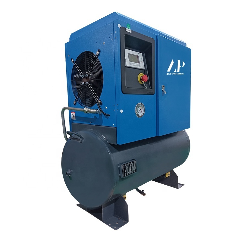 Mini air compressor 7.5Kw 10hp Single Phase Portable 50hz 60hz Screw Air Compressor 3.7kw 5hp with Air Tank