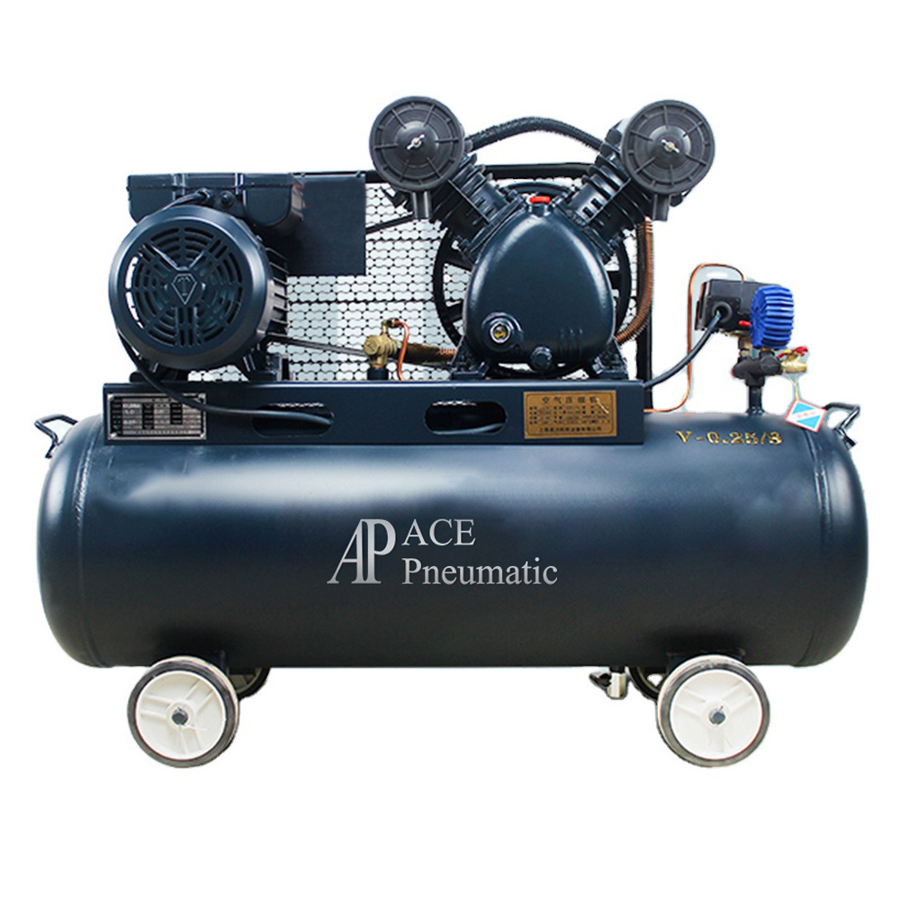 High standard automotive piston air cooled oil free air compressor 10hp 7.5kw portable belt driven air compressor