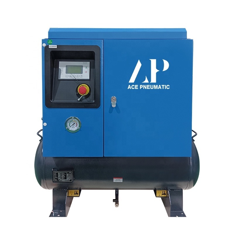 Mini air compressor 7.5Kw 10hp Single Phase Portable 50hz 60hz Screw Air Compressor 3.7kw 5hp with Air Tank