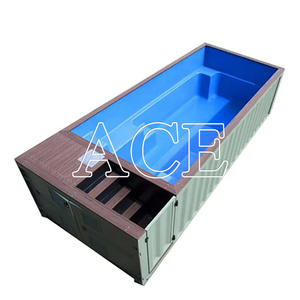 Custom Made Movable Outdoor Use 20ft 20 foot 30ft 40ft Shipping Container Swimming Pool