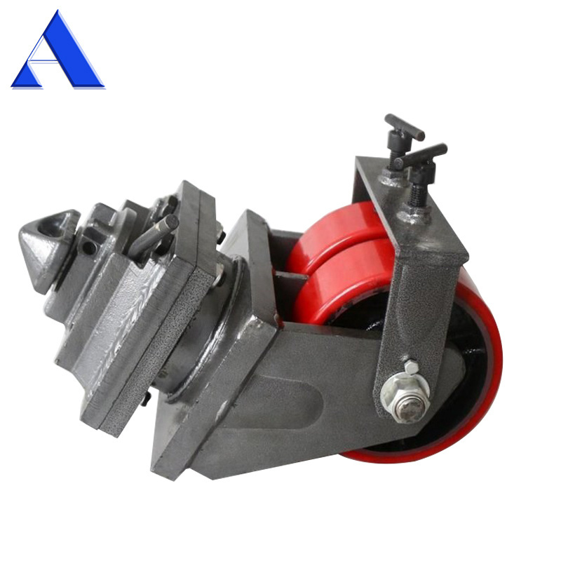 Heavy Duty Double Wheels Caster with Twist Lock ISO Shipping Container Moving Caster Wheels