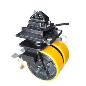 Heavy Duty Double Wheels Caster with Twist Lock ISO Shipping Container Moving Caster Wheels