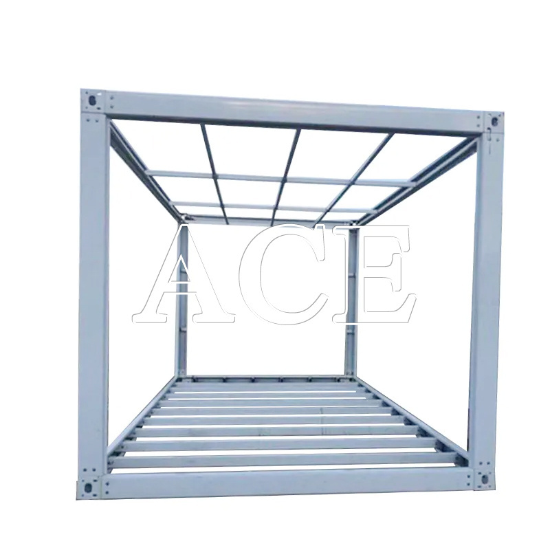 6 x 3 x 2.8 meter Flat Pack Galvanized Light Steel Prefab Shipping Container Steel Frame for Module House or Home