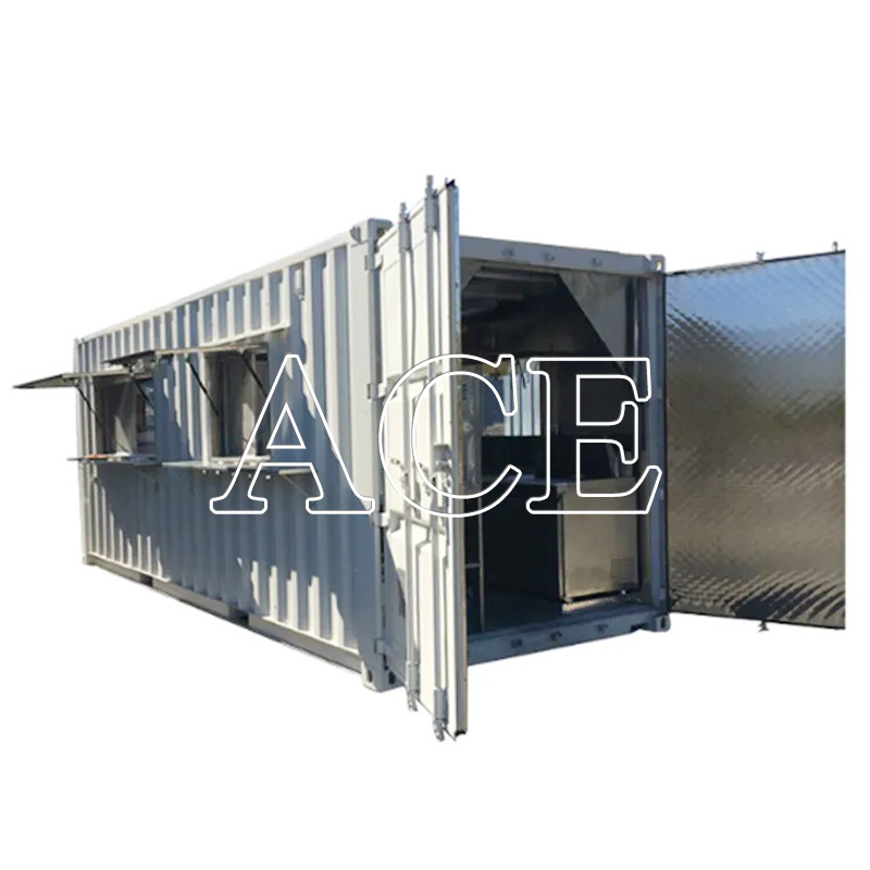 One Unit Customized Mobile Commercial 20ft Kitchen Container Restaurant for Sale