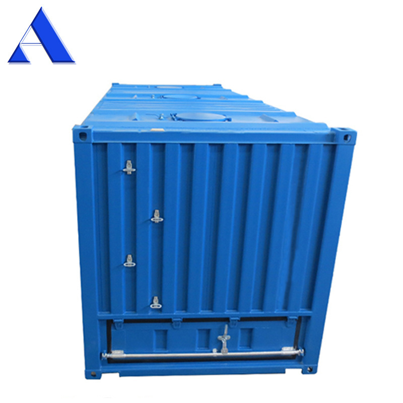 Corten Steel 20ft Dry Bulk Cargo ISO Shipping Container with Discharge Door for Wheat Grain