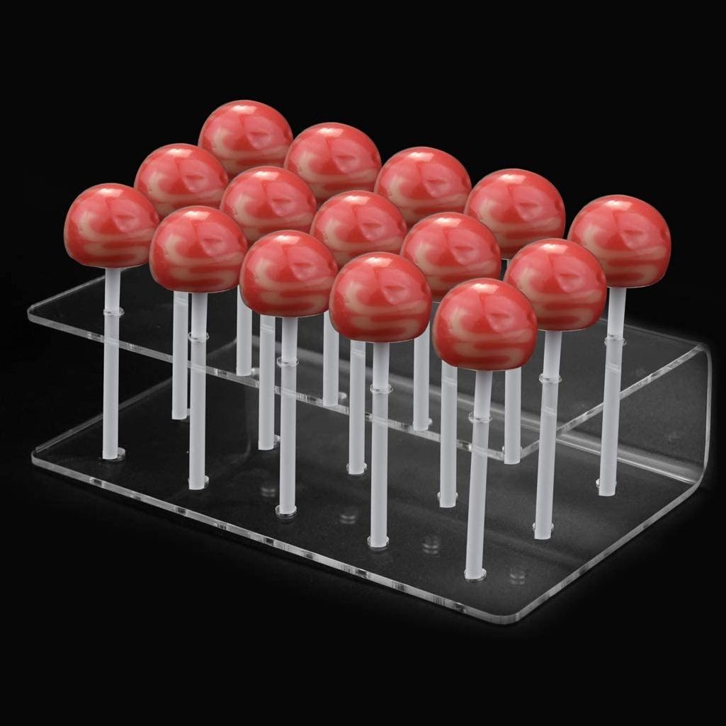 Weddings Party U Shape Acrylic Lollipop Holder 15 Hole Clear Acrylic Cake Pop Stand Display Lollipop Stand