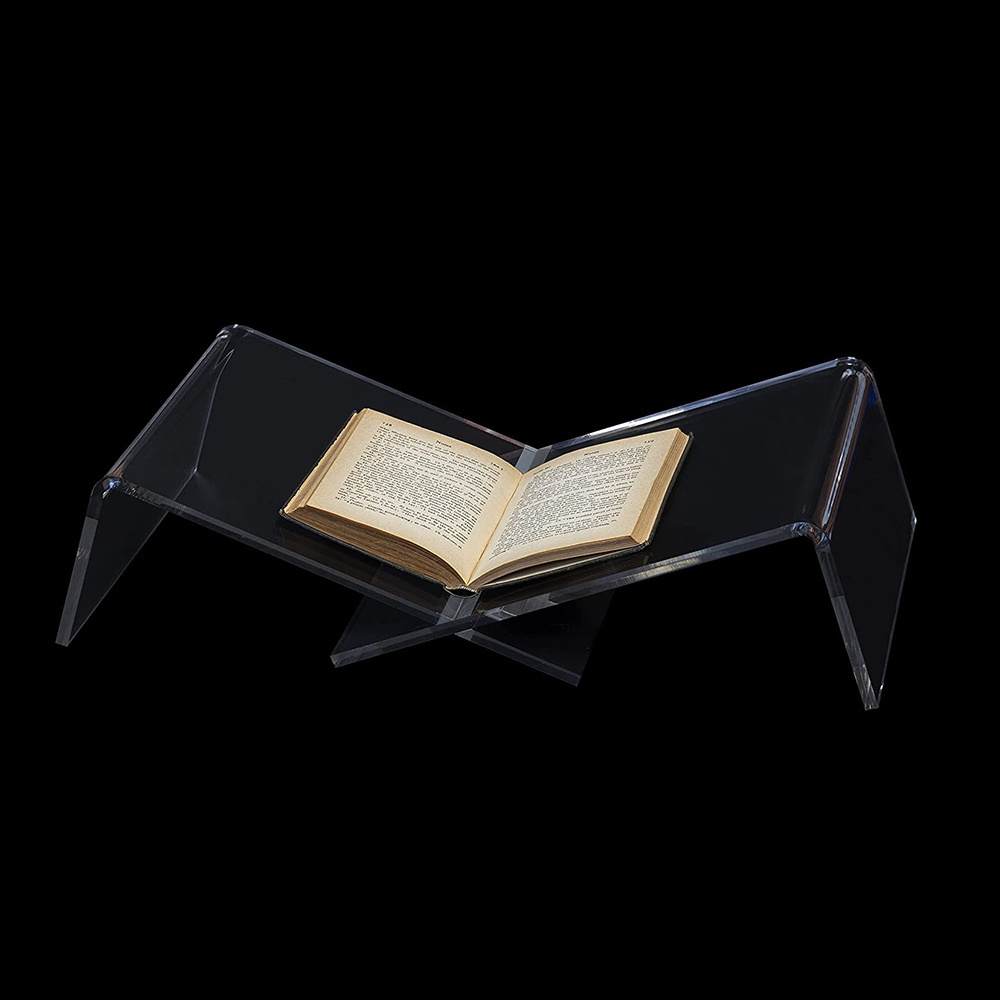 Book Stand Picture Clear Acrylic Book Holder 2 Piece Reading Display Stand Book Holder