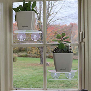 Plastic Window Shelves  Indoor Transparent  Ledge Suction Cup Acrylic Plant Window Shelf