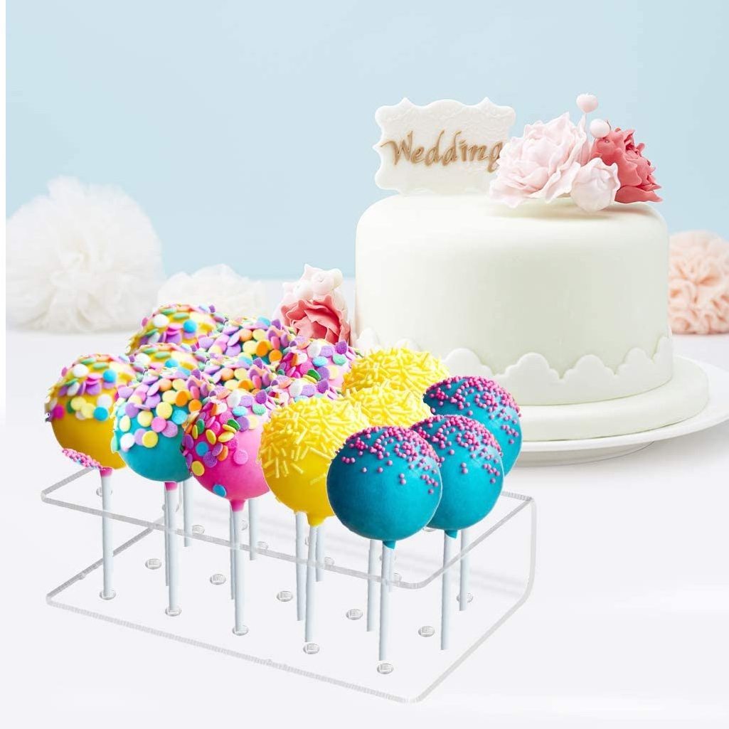 Weddings Party U Shape Acrylic Lollipop Holder 15 Hole Clear Acrylic Cake Pop Stand Display Lollipop Stand