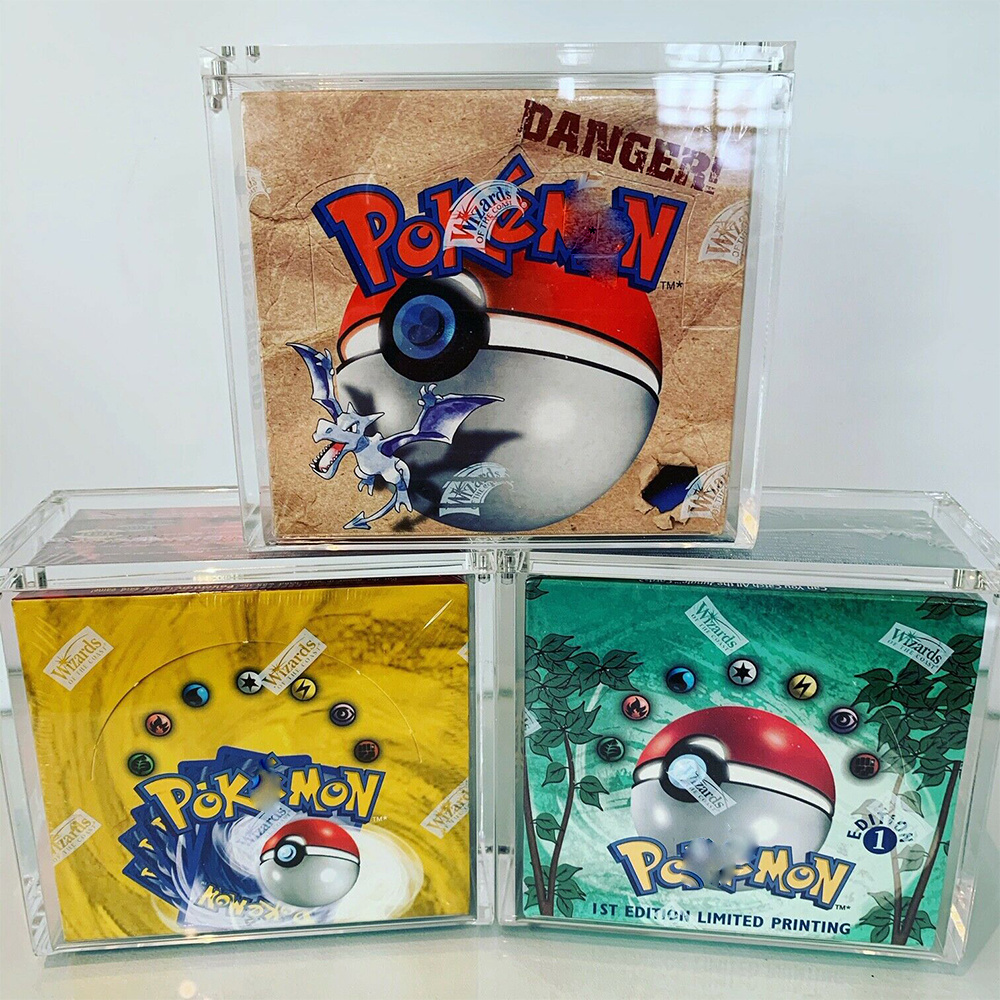 Clear Acrylic Protective Display Pokemon Booster Box Plastic Protector Case