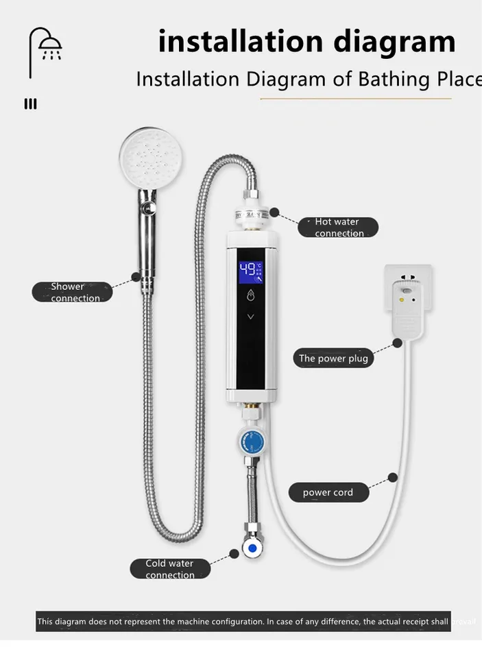 Popular high technology  3KW/6KW/8KW High Water Flow Tankless Water Heater,Instant Water Heater